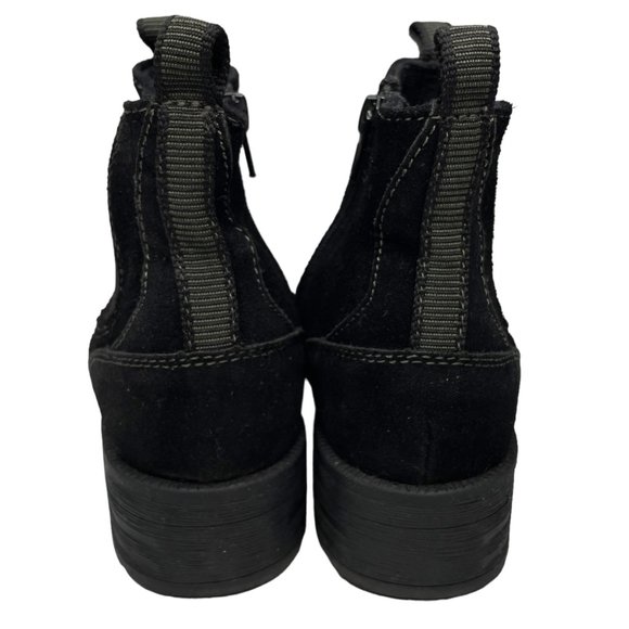 Earth Origins Womens Roxana Black Suede Elastic Block Heel Ankle Bootie Size 6M - Picture 7 of 12